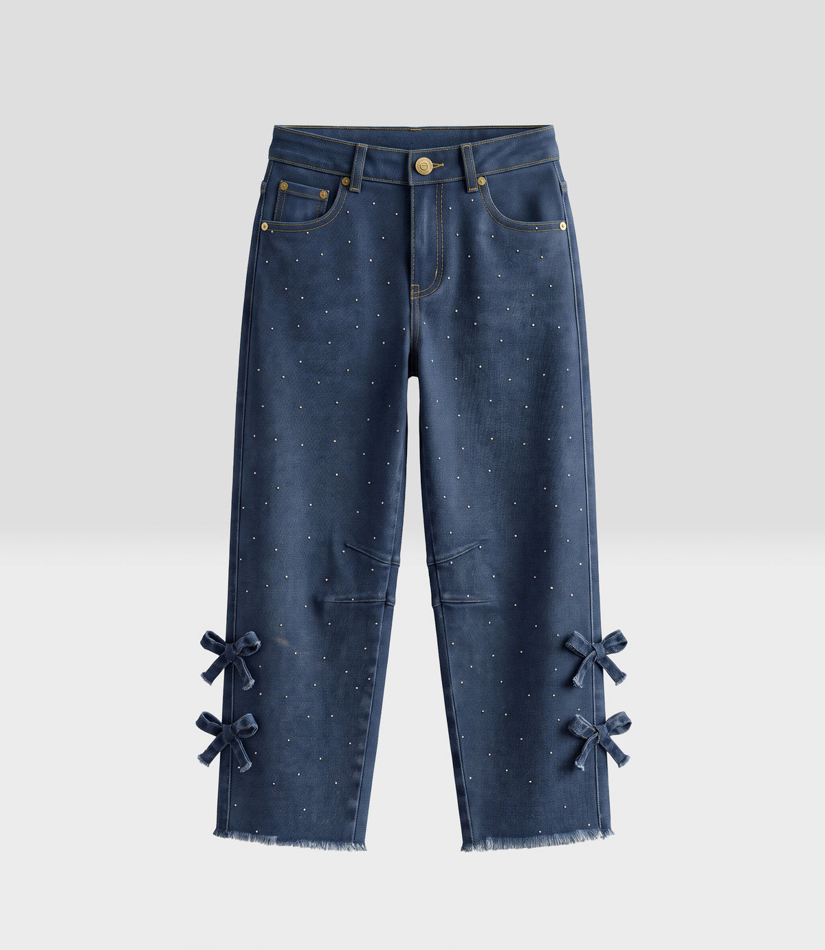 Jeans niña baloon con cherry 2 años / Azul Marino