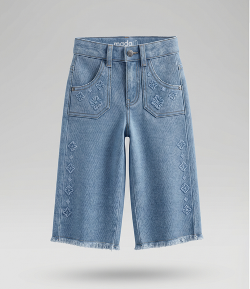 Jeans niña boho 2 años / Celeste