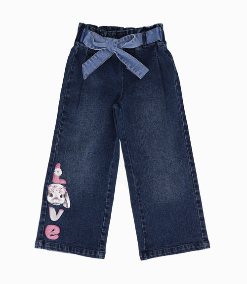 Jeans niña love 2 años / Azul Marino