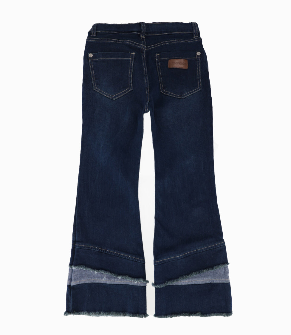 Jeans niña con flecos