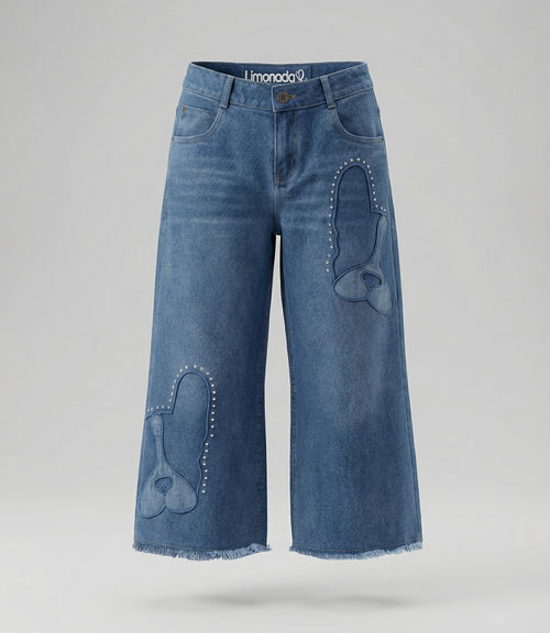 Jeans niña wide leg