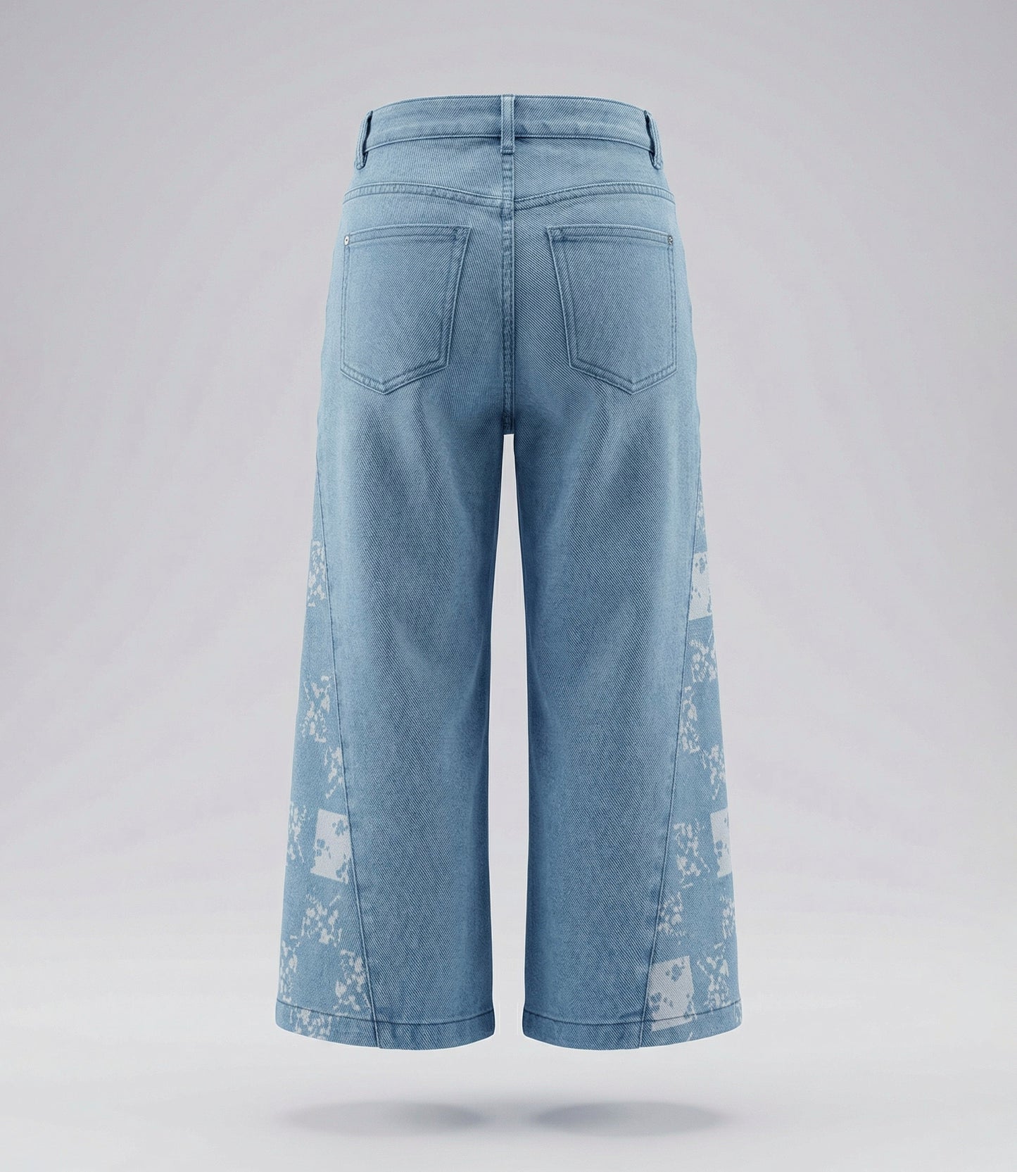 Jeans niña con flores y brillos