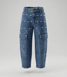 Jeans niña balloon con perlas