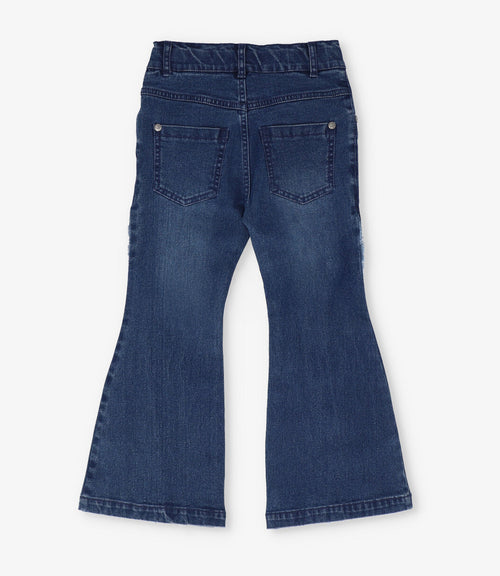 Jeans niña acampanados 2 años / Azul Marino