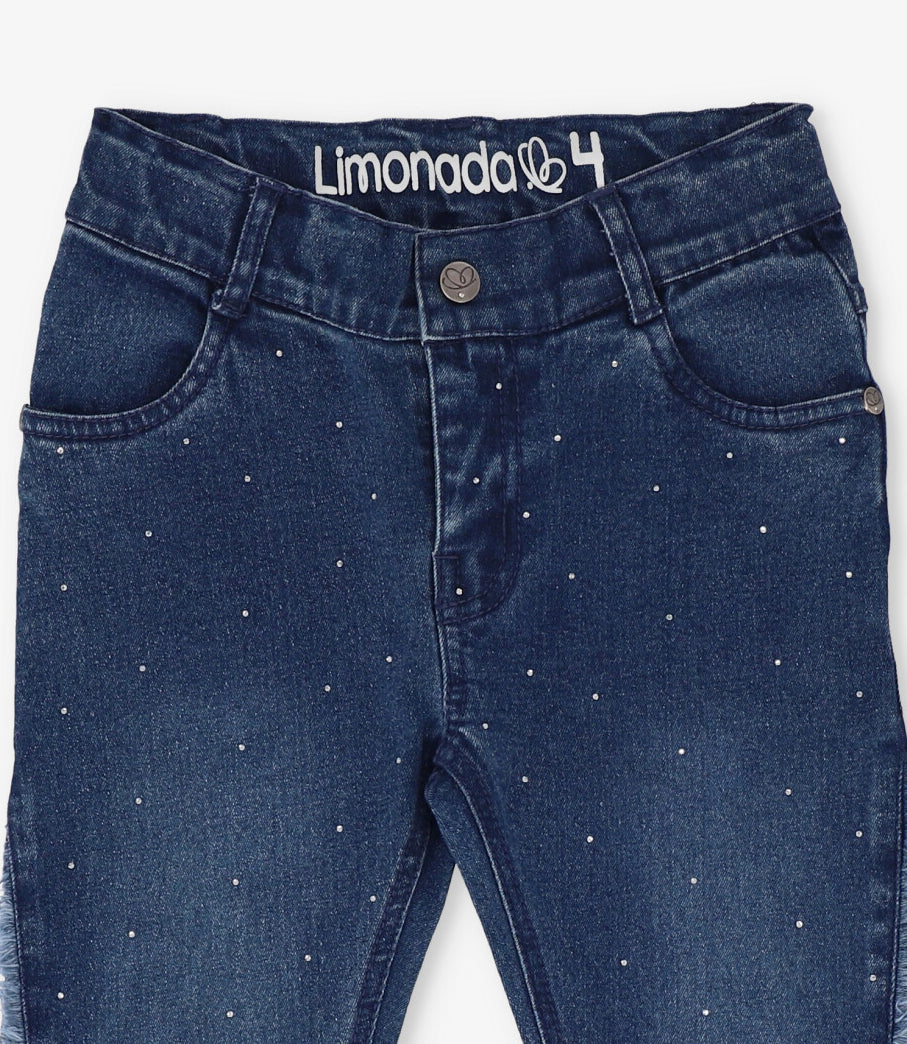 Jeans niña acampanados 2 años / Azul Marino