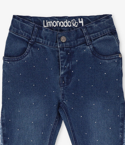 Jeans niña acampanados 2 años / Azul Marino