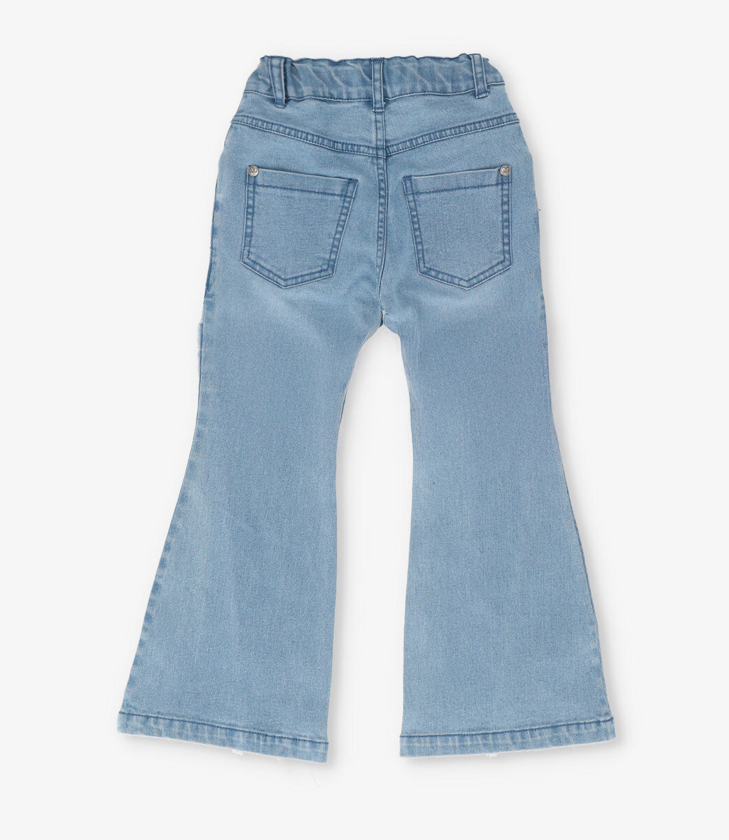 Jeans niña acampanados 2 años / Celeste