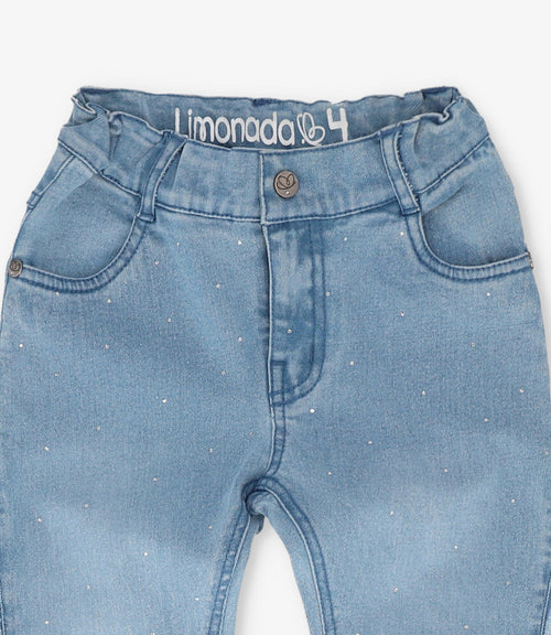 Jeans niña acampanados 2 años / Celeste