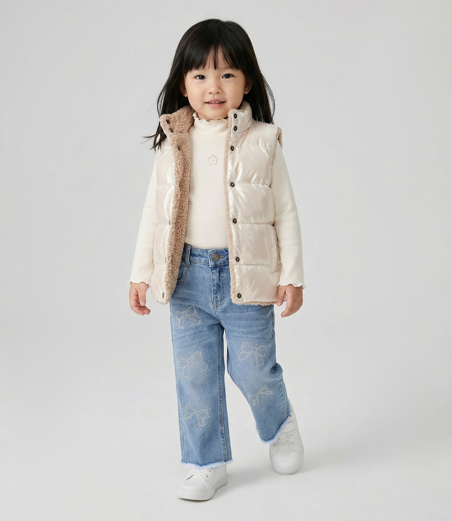 Jeans niña con lazos