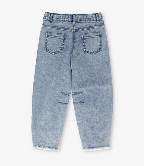 Jeans niña balloon con brillos 2 años / Azul Marino