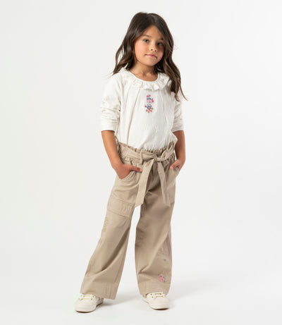 Pantalon niña con lazo