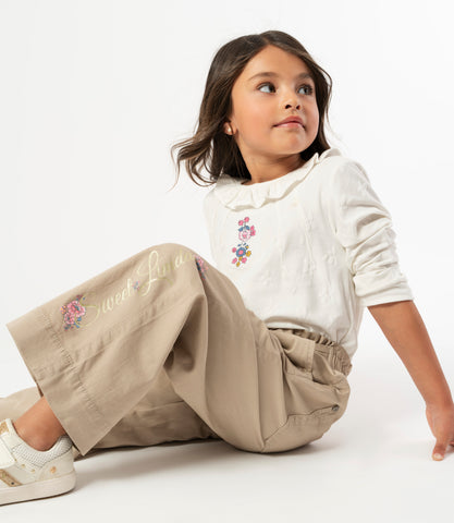 Pantalon niña con lazo