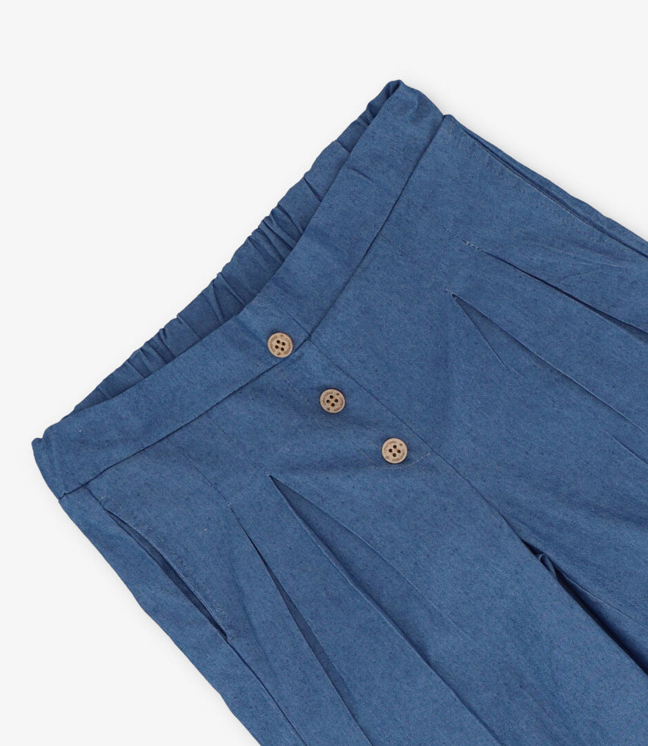 Pantalón niña denim 2 años / Azul Marino