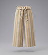 Pantalón niña de lino rayado
