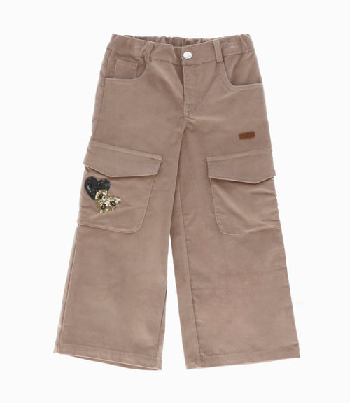 Pantalón niña cargo 2 años / Beige
