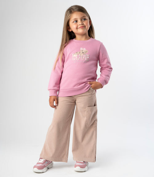 Pantalón niña cargo de cotelé