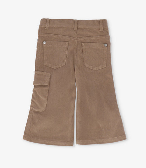 Pantalón niña de cotelé con brillos 2 años / Café