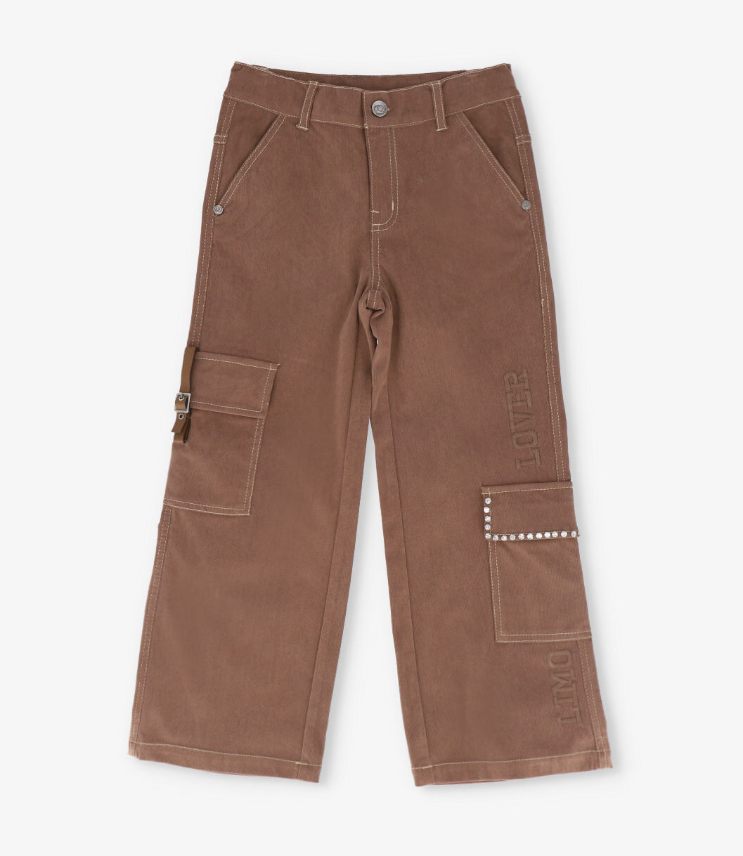 Pantalón niña de cotelé 2 años / Café