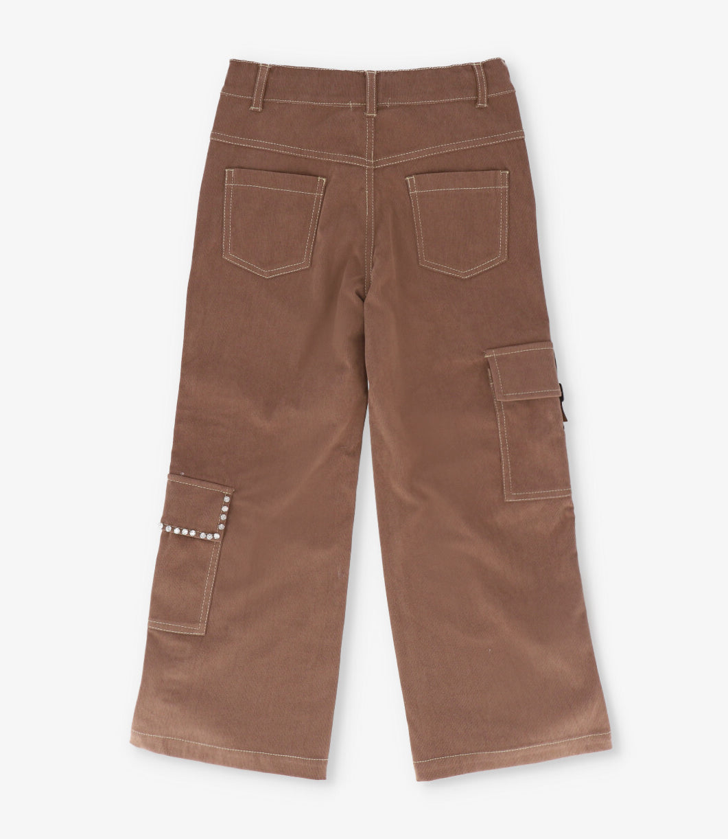 Pantalón niña de cotelé 2 años / Café