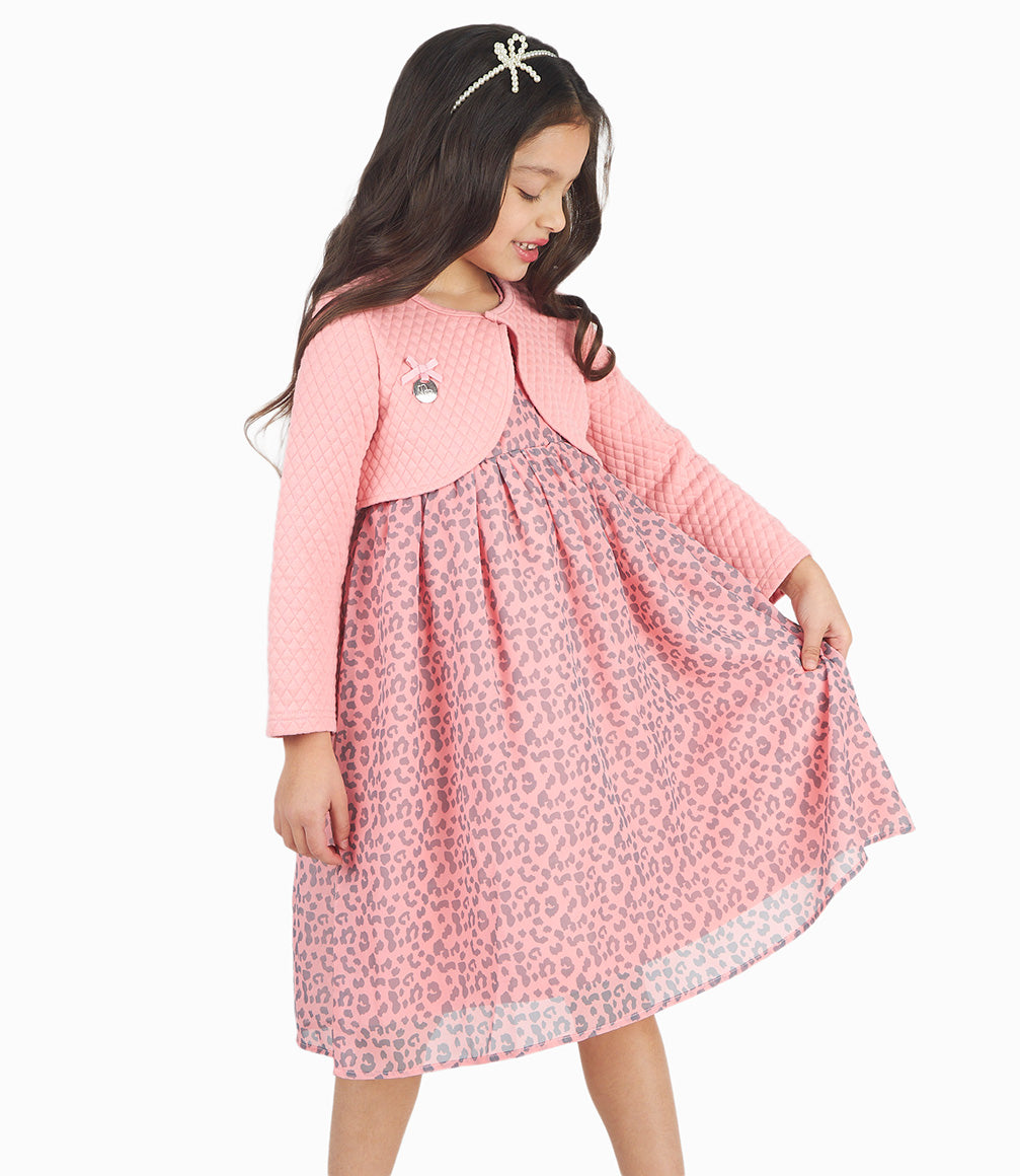 Vestido Niña Animal Print Coral 2 años / Coral