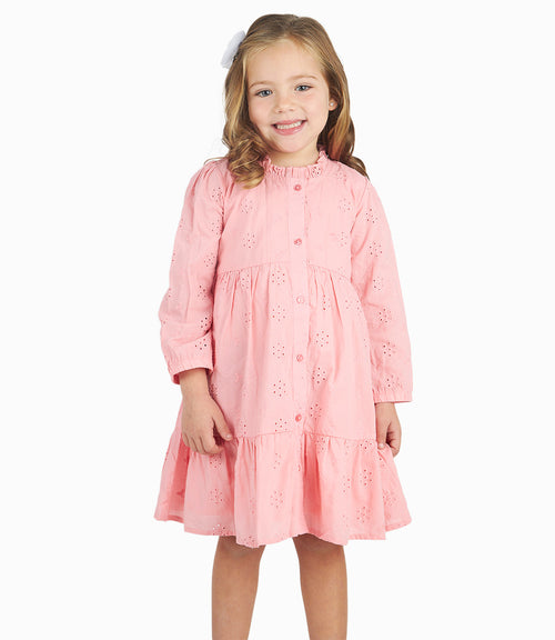 Vestido Niña Bordado Coral 2 años / Coral