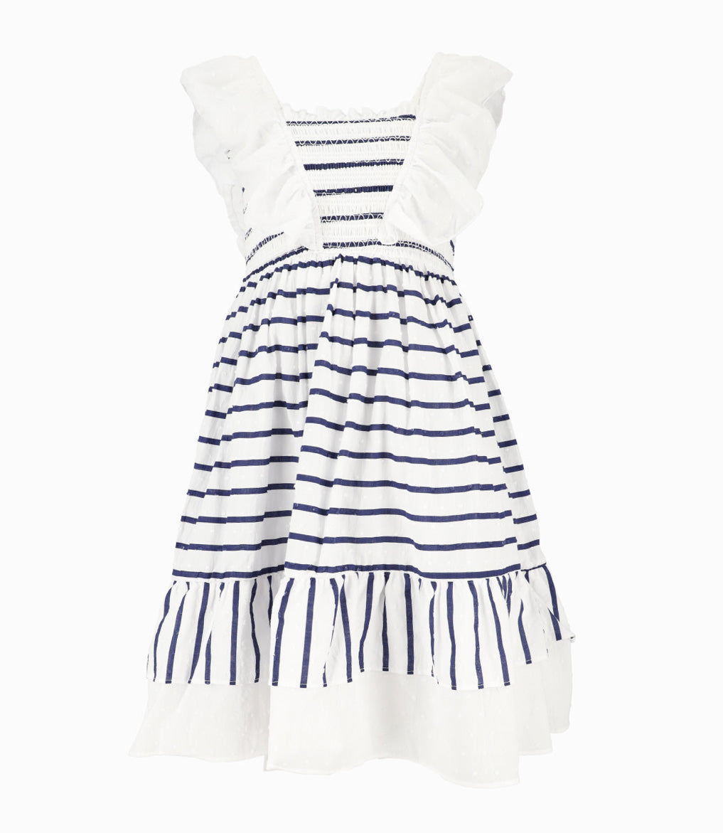 Vestido Niña Con Rayas 2 años / Azul Marino