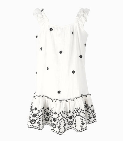 Vestido Niña Con Flores Bordadas 2 años / Negro