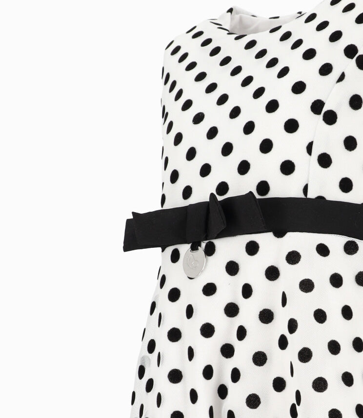 Vestido Niña Con Puntos 2 años / Negro