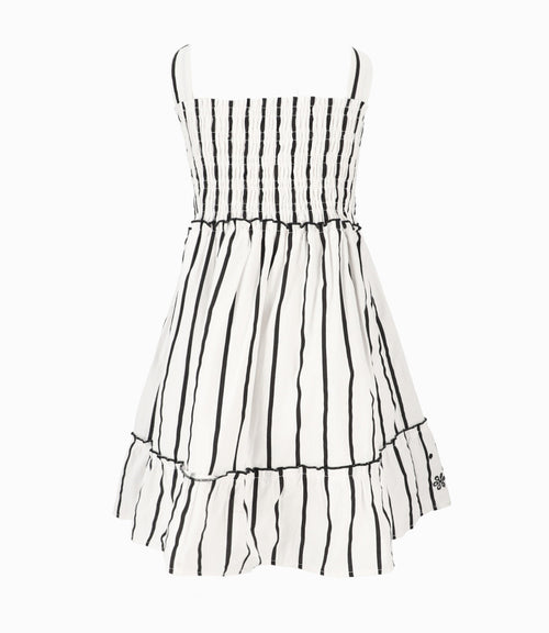 Vestido Niña Con Rayas 2 años / Blanco