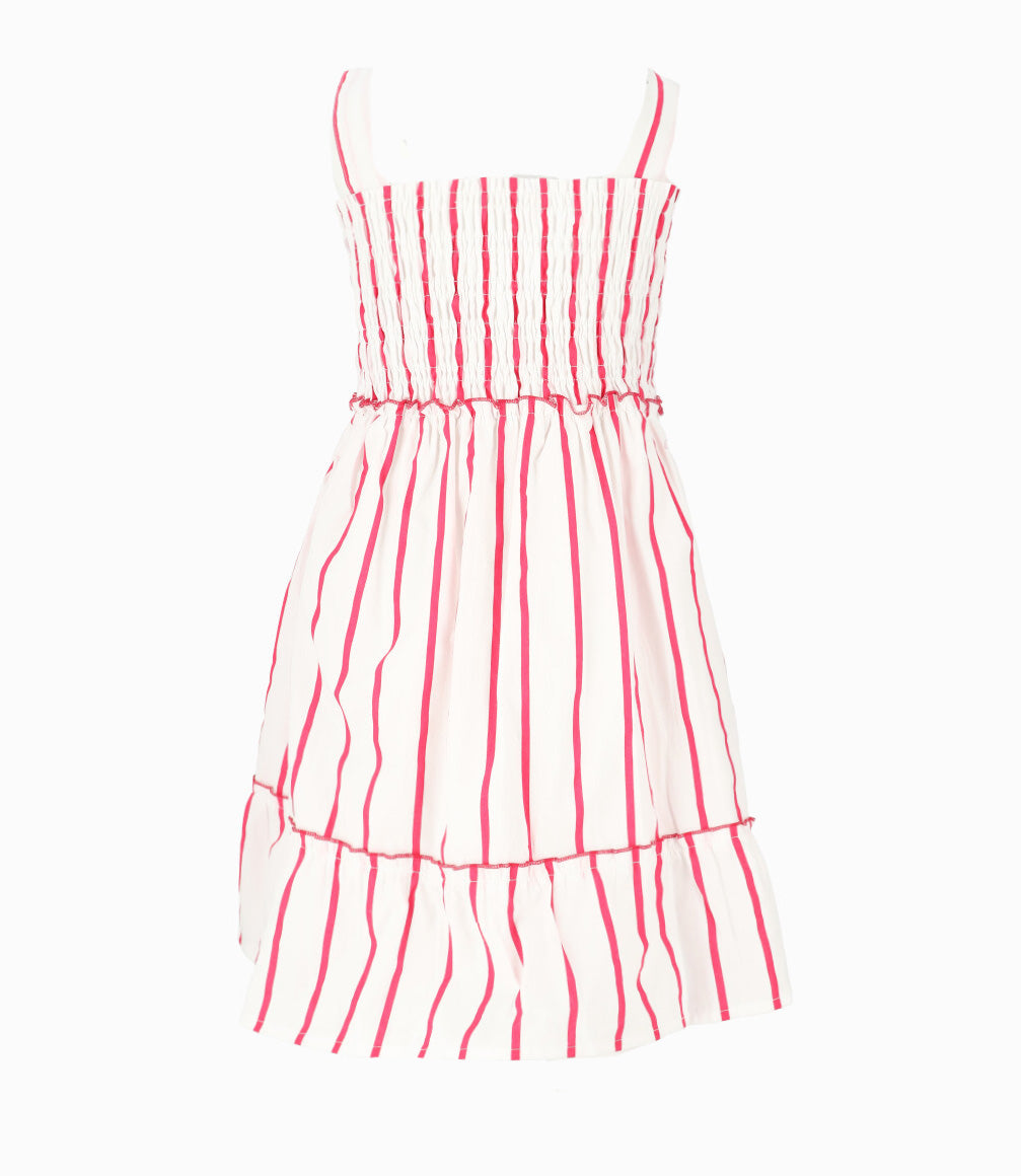 Vestido Niña Con Rayas 2 años / Frambuesa