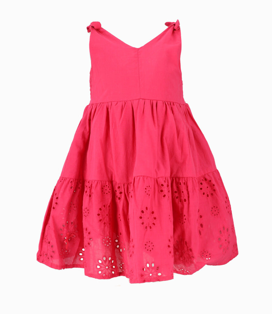Vestido Niña Con Flores 2 años / Frambuesa