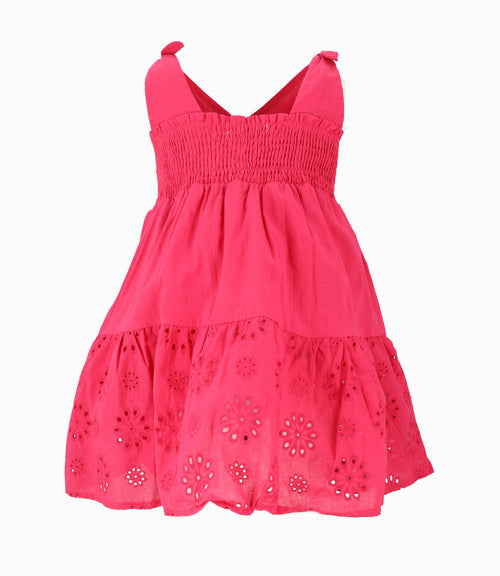 Vestido Niña Con Flores 2 años / Frambuesa