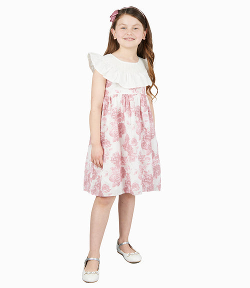 Vestido Niña Floreado 2 años / Palo Rosa
