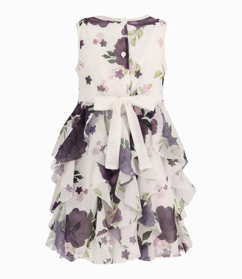 Vestido Niña Con Vuelos Y Flores