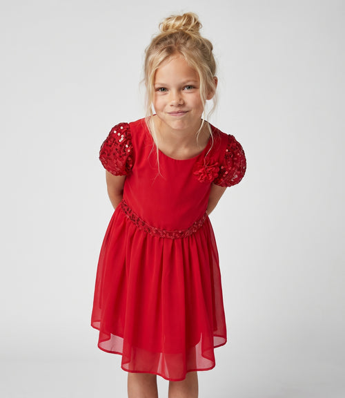 Vestido Niña Con Lentejuelas