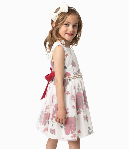 Vestido Niña Con Flores 2 años / Rojo