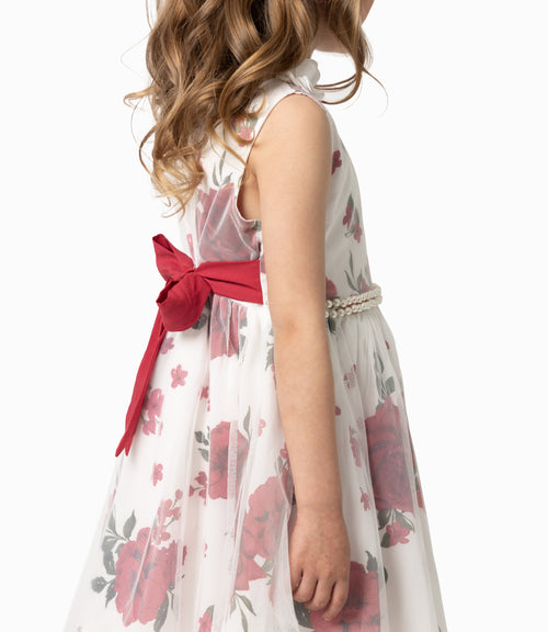 Vestido Niña Con Flores 2 años / Rojo
