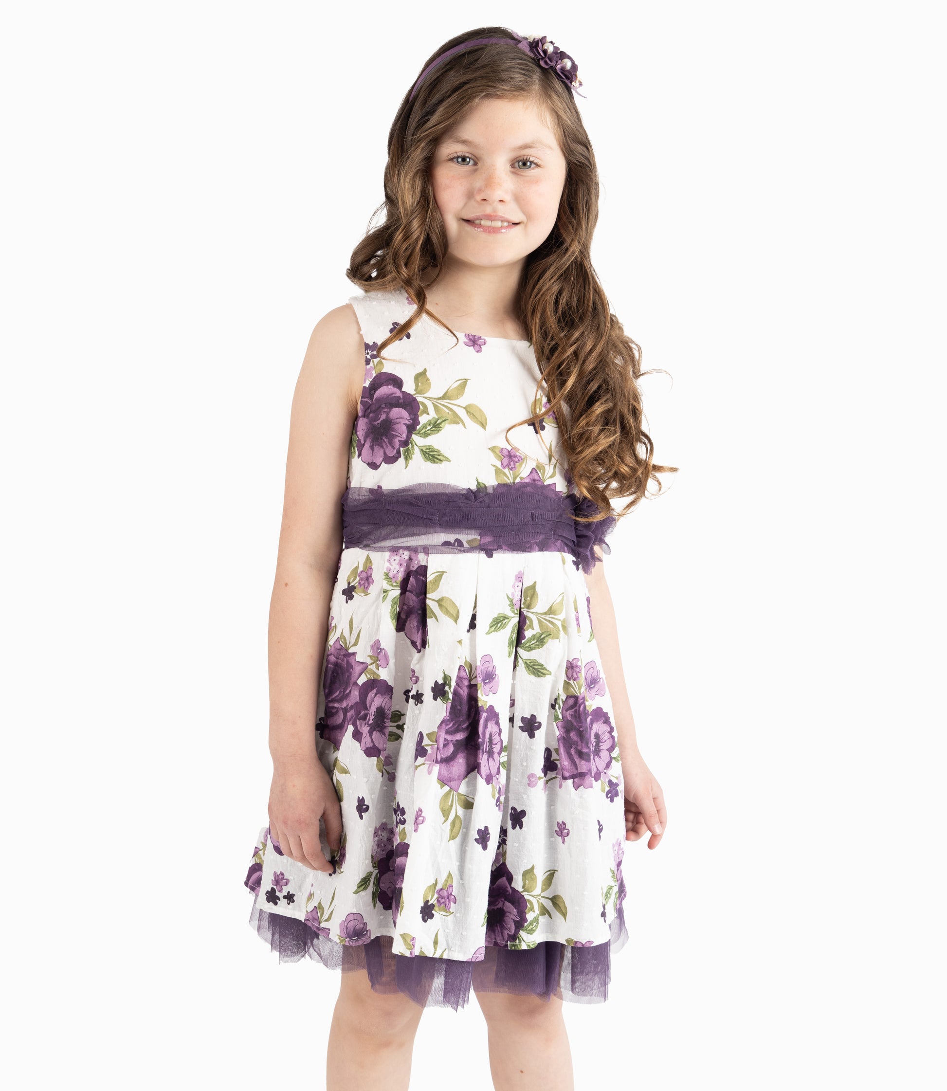 Vestido Niña Floreado 2 años / Morado