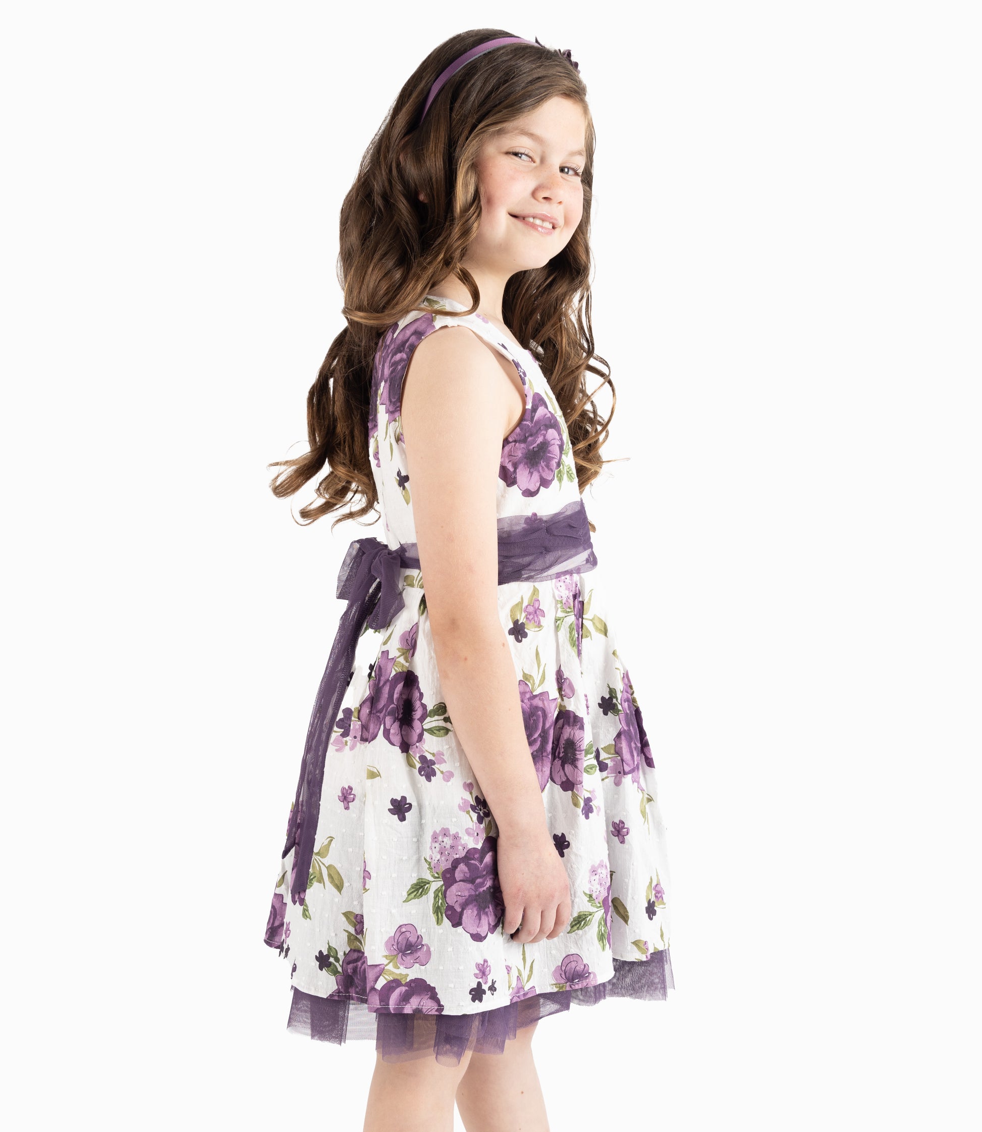 Vestido Niña Floreado 2 años / Morado