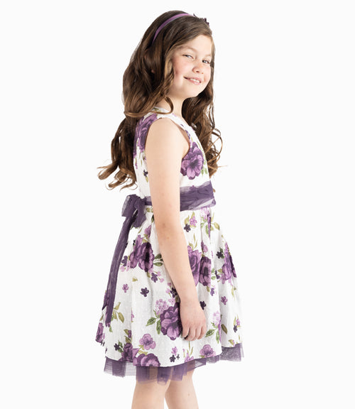 Vestido Niña Floreado 2 años / Morado