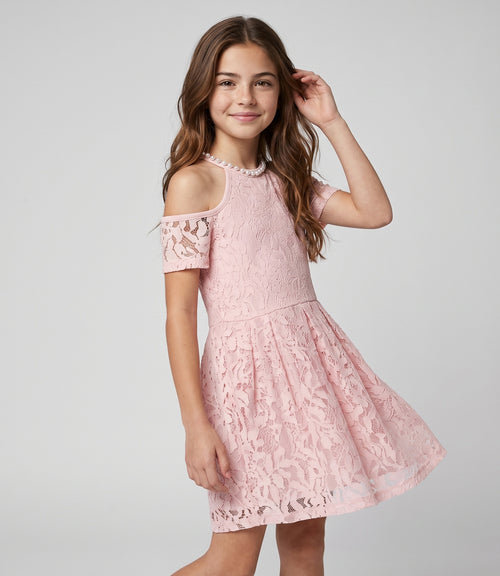 Vestido Niña De Encaje 2 años / Palo Rosa