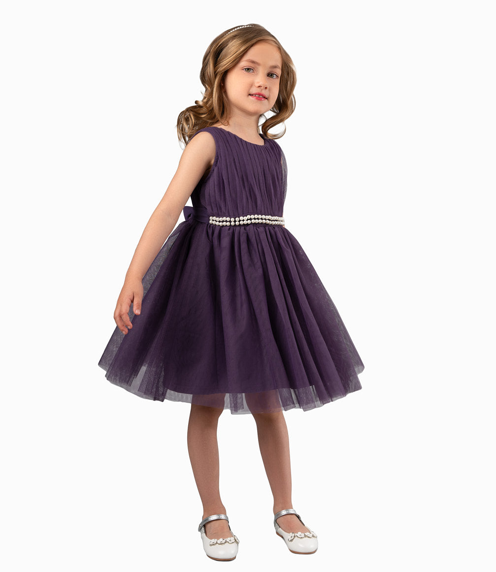 Vestido Corto Combinar Vestido Malva Con Zapatos Púrpura Que Color