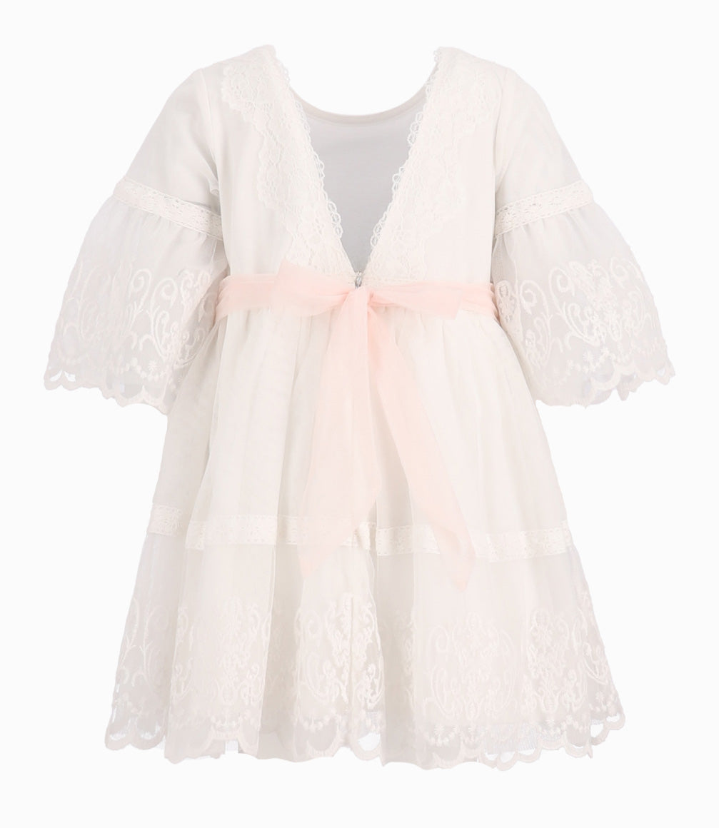 Vestido Niña Con Lazo