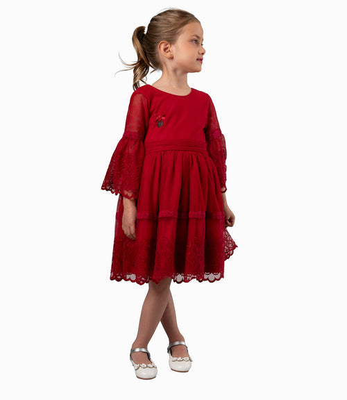 Vestido Niña Con Lazo