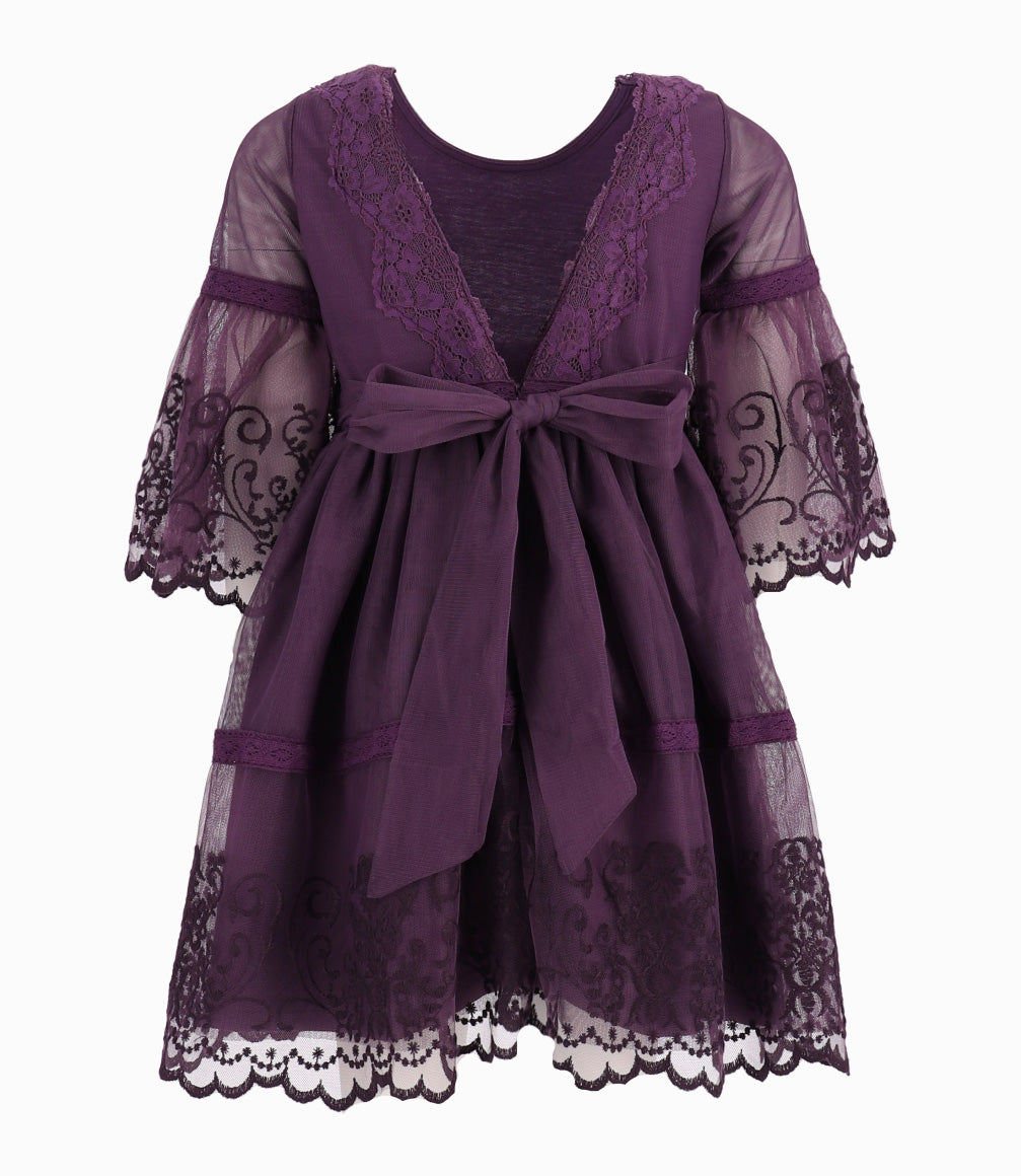Vestido Niña Con Lazo