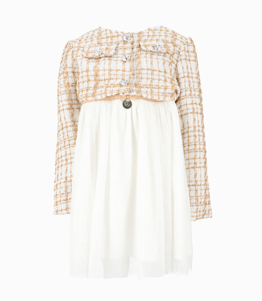 Vestido niña con bolero 2 años / Blanco