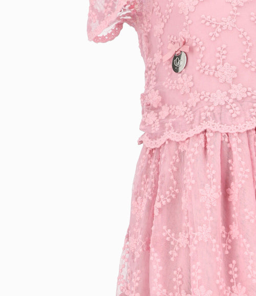 Vestido Niña de tul 2 años / Palo Rosa