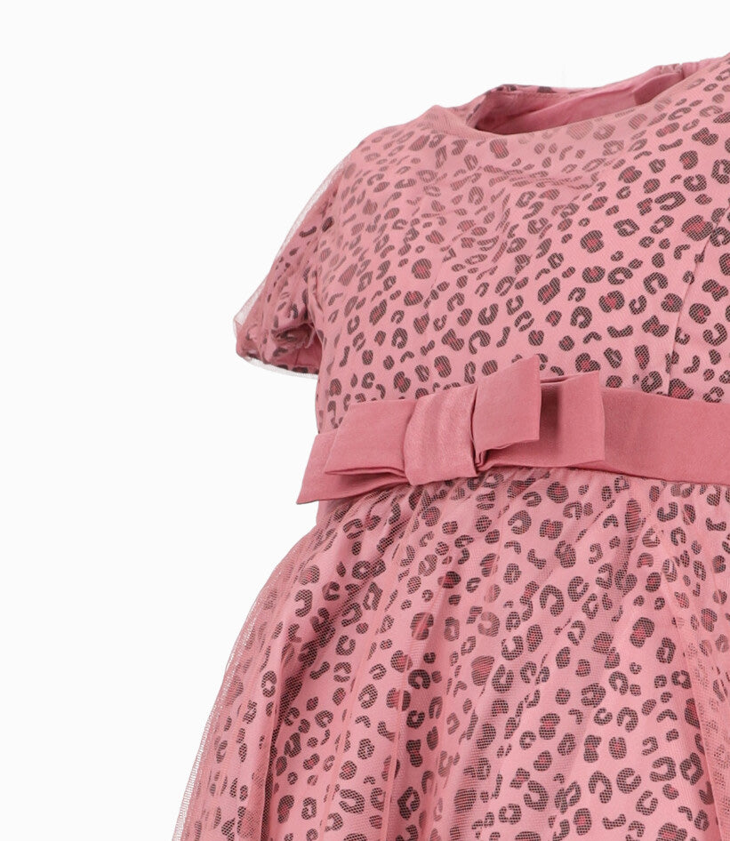 Vestido Niña animal print 2 años / Palo Rosa