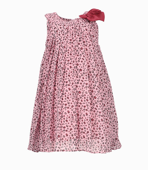 Vestido Niña cuello halter 2 años / Palo Rosa