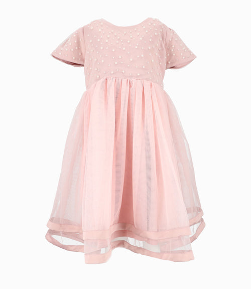 Vestido niña con perlas 2 años / Rosado